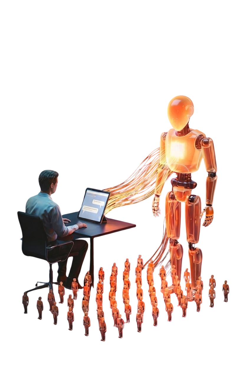 SudoWork AI 劳动力概念图：指挥 Copilot 与 Workers 的 AI 工作流